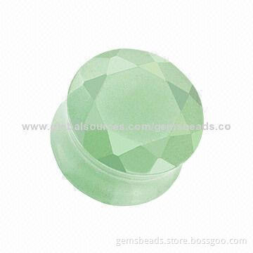 Body jewelry earplugs in gemstone